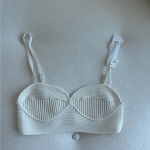 Jonathan Simkhai knit Top bra top white medium NwT